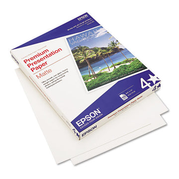 Epson® Premium Matte Presentation Paper, 9 Mil, 8.5 X 11, Matte Bright White, 100-pack freeshipping - TVN Wholesale